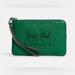 Coach Bags | Host Pick Coach Corner Zip Wristlet In Colorblock With Horse And Carri | Color: Green | Size: Os