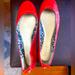 Coach Shoes | Coach (Red) Flats With Gold Embellishment On Heel | Color: Red | Size: 7.5