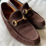 Gucci Shoes | Gucci Men’s Chocolate Brown Horsebit Suede Loafers, Style# 111 6030, Size 8e | Color: Brown | Size: 8