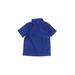 Under Armour Short Sleeve Polo Shirt: Blue Solid Tops - Kids Boy's Size Small