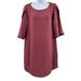 Anthropologie Dresses | Everly Tulip Sleeve Tunic Oversized Loose Fit Shift Dress Deep Pink Nwt Small | Color: Pink/Purple | Size: S