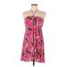 Zara Casual Dress - Mini Halter Sleeveless: Pink Dresses - Women's Size Medium