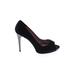 French Connection Heels: Pumps Stiletto Minimalist Black Print Shoes - Women's Size 40 - Peep Toe