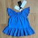 Ralph Lauren Shirts & Tops | Nwt Ralph Lauren Baby Girl Eyelet Top-Blue Organic Cotton | Color: Blue | Size: 6mb