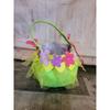 Disney Accessories | Disney Felt Green Butterfly Floral Flower Basket | Color: Green | Size: Osg