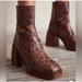 Free People Shoes | Free People Snakeskin Ruby Platform Booties , Size 9.5, Nwb | Color: Brown/Tan | Size: 9.5