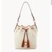 Dooney & Bourke Bags | Dooney & Bourke Tasha Leather Drawstring Shoulder Bag Nwt | Color: Brown/White | Size: Os