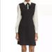 Kate Spade Dresses | Kate Spade Bow Tie Crepe Tie Collar A-Line Long Sleeve Dress Size 0 | Color: Black/White | Size: 0