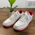 Nike Shoes | Nike 9.5 Air Force 1 Low Red White Mens Gs University Sneaker Tennis Shoe Mens | Color: Red/White | Size: 9.5