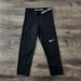 Nike Pants & Jumpsuits | Nike Pro Dri-Fit Tight Fit Training Capri Cropped Leggings Black Womens Small | Color: Black | Size: S