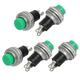 5 Pcs Control Electrical Green Cap 2 Terminal Momentary N/O Off- Car Boat 3V/6V/9V/12V Push Switch DIY Supplies