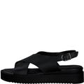 Tamaris Damen Keilsandalen, Frauen Sandalen,strandschuhe,keilsandaletten,keilabsatz,wedge-heel,hoch,sommerschuhe,freizeitschuhe,BLACK,37 EU