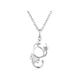 Mesnt Dainty Necklace For Women, 18K White Gold Constellation Scorpio Pendant with Small Diamond