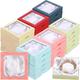 Yeaqee Jewelry Gift Box 3.5in Square Cardboard Jewelry Boxes Gift Boxes Clear Lids Jewelry Packaging Boxes for Wedding(48 Pcs)