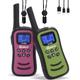 Rechargeable Kids Walkie Talkies, QUOLIX Long Range Walkie-Talkies with 8 PMR Channels VOX 2 Way Radios with LED Flashlight, Children Walkie Talkie Gifts Toys for Aged 3-12 Year Old Girls Boys