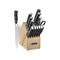 Block Knife Set, 15pc Cutlery Knife Set with Steel Blades for Precise Cutting, Lightweight, Stainless Steel