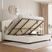 American Design Queen Size Platform Bed, Lift-Up Slat Bed, Velvet