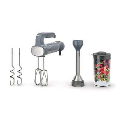 CI105BRN Foodi Power Mixer System, Immersion Blender and Hand Mixer, Easy Glide Beaters, Dough Hooks, 3-Cup Blending Vessel