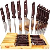 Professional Grade 12-Piece Knife Set, Ultra-Sharp Stainless Steel Knives with Drawer Organizer & Fillet Knife