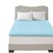 Gracie Mills Melody All Season 3 Inch Reversible Cooling Gel Memory Foam Mattress Topper - Blue