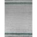 Tribal Gabbeh Indian Area Rug Hand-Knotted Grey Modern Wool Carpet - 8'0" x 9'8"