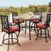 Moasis 3/5-piece Outdoor Bar Height Swivel Dining Set with 29"W Seats, Cushions for 2/4 Persons