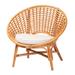 Aerin Modern Bohemian Natural Rattan Accent Chair