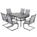 Nuu Garden Patio 7-Piece Textilene and Iron Dining Set