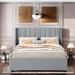 Modern Queen Size Upholstered Bed with 4 Drawers Storage Space 2 Colors