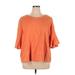 Cynthia Rowley TJX 3/4 Sleeve Blouse: Orange Tops - Women's Size 1X