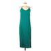 Old Navy Casual Dress V-Neck Sleeveless: Teal Solid Dresses - Women's Size X-Small