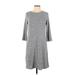 Philosophy Republic Clothing Casual Dress - Sweater Dress: Gray Tweed Dresses - Women's Size Large