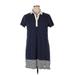 Tommy Hilfiger Casual Dress - Shift: Blue Print Dresses - Women's Size X-Large