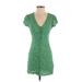 OAK + FORT Casual Dress: Green Dresses - Women's Size Small