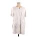 Club Z Collection Casual Dress - Shift Crew Neck Short sleeves: White Print Dresses - Women's Size 1X