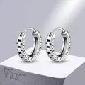 Vnox-Boucles d'oreilles Huggie Hoop pour hommes et garçons boucle d'oreille ronde en acier