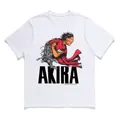 T-shirt Akira All-Match pour hommes et femmes manches courtes noir et blanc imprimé classique