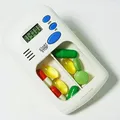 Mini boîte à pilules électronique portable rappel de pilule minuterie d'alarme gestionnaire