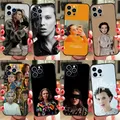 Coque de téléphone en poly silicone de l'acteur britannique Millie Bobby Brown coque pour iPhone 15
