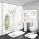 Ensembles de rideaux de douche en pierre du Vermont fleurs tapis coordonnants couvercle de