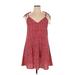 Shein Casual Dress - Mini Plunge Sleeveless: Red Dresses - Women's Size 1X