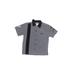 Disneyland Resort Short Sleeve Button Down Shirt: Gray Solid Tops - Kids Boy's Size Small