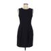 Theory Casual Dress - Sheath High Neck Sleeveless: Black Print Dresses - Women's Size 6