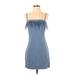 Wild Fable Casual Dress - Shift Square Sleeveless: Blue Solid Dresses - Women's Size Small