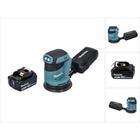 Makita DBO 180 M1 Akku Exzenterschleifer 18 V 125 mm + 1x Akku 4,0 Ah - ohne Ladegerät