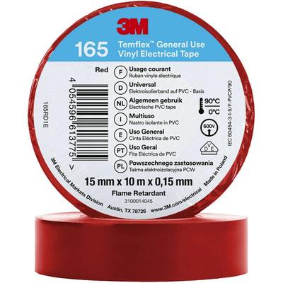 Temflex™ 165 165RD1E Isolierband Temflex™ 165 Rot (l x b) 10 m x 15 mm 1 St. - 3M Image