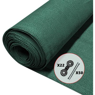 Zaunblende 1.5×10m, Sichtschutz Zaun 150 g/m² hdpe Schattiernetz, Grün - Vounot Image