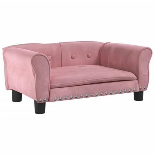 Hundebett Rosa 70x45x30 cm Samt Vidaxl