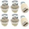 6er-Pack G9-Lampenfassung mit Halterung, G9-Halogenfassung mit Keramikgewinde