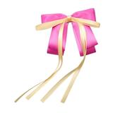 Women s Hair Clip Long Tailed Tassel Ribbon Bow Clip Girl Solid Color Accessory Hair Clip Claw Bow